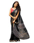 Vasthrlay Bandhani Printed Unstitched Black Saree