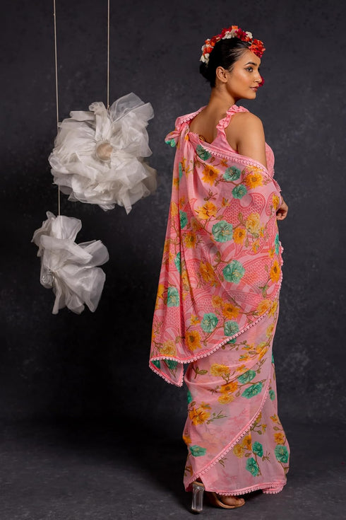 Vasthrlay Fashion Chiffon Georgette Printed Ethnic Wear