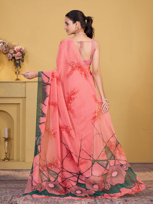Vasthrlay Georgette Printed Saree