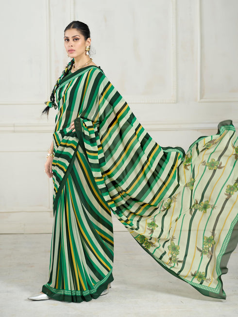 Vasthrlay Georgette Unstitched Saree