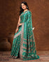 Vasthrlay Womens Printed Unstitched Brown Saree