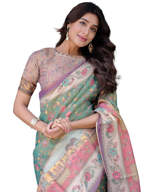 Vasthrlay Handloom Traditional Paisley Saree