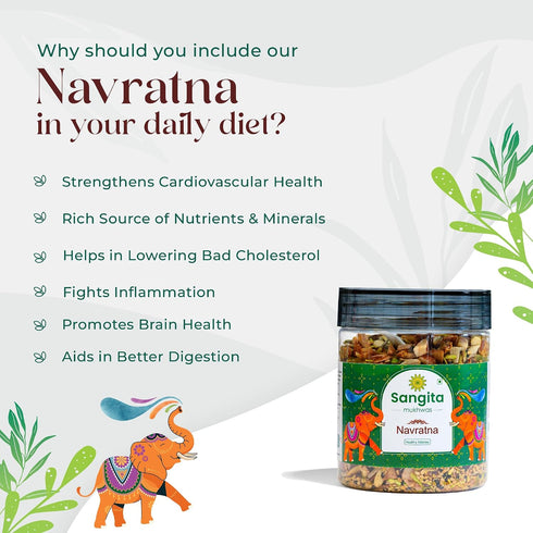 Sangita Mukhwas Navratna Mouth Freshener Mukhwas | Premium Nut And Seed Mix