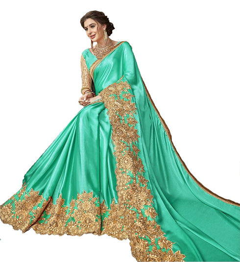 Vasthrlay Lycra Malai Embroidery Ethnic Wear
