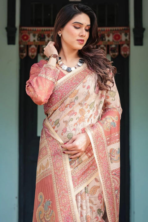 Vasthrlay Cotton Unstitched Blouse Ethnic Wear