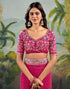 Vasthrlay Embroidery Traditional Unstitched Violet Saree