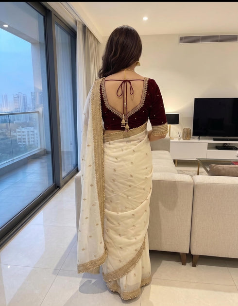 Vasthrlay Georgette Embroidery Saree