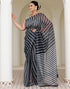 Vasthrlay Chanderi Printed Unstitched Blue Saree