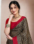 Vasthrlay Bandhani Printed Unstitched Black Saree