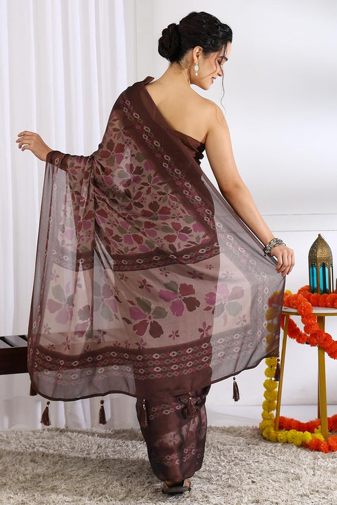 Vasthrlay Fashion Chiffon Printed Lightweight Ethnic Wear