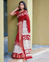 Vasthrlay Printed Weaving Unstitched Red Saree