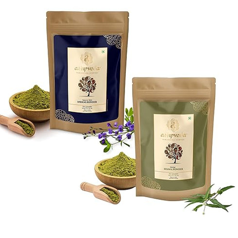 Ashpveda Natural Hairs Colour Henna & Indigo