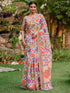 Vasthrlay Bandhani Printed Unstitched Peach Saree