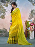 Vasthrlay Chanderi Printed Unstitched Yellow Saree