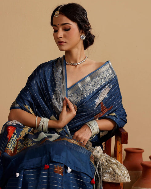 Vasthrlay Banarasi Traditional Unstitched Saree