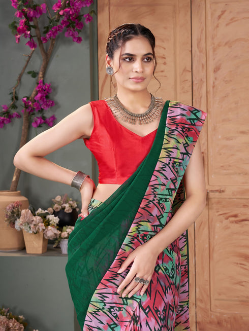 Vasthrlay Georgette Printed Saree