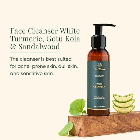 Leaf Monk Face Cleanser with White Turmeric, Gotu Kula & Aloevera