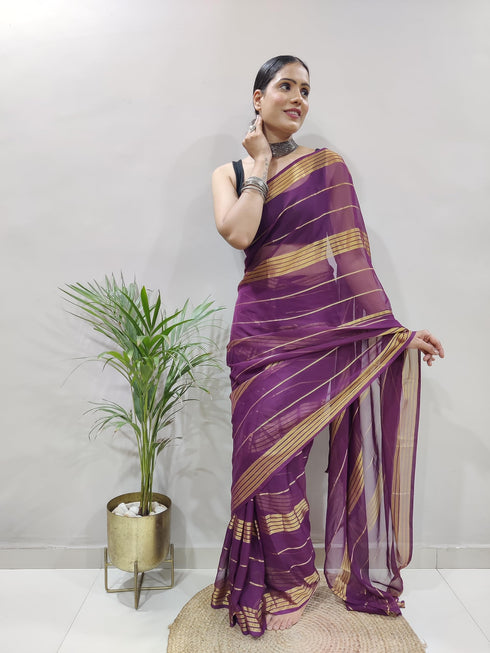 Vasthrlay Georgette Unstitched Saree