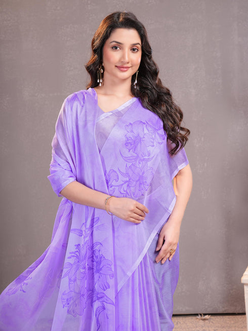 Vasthrlay Chiffon Floral Saree