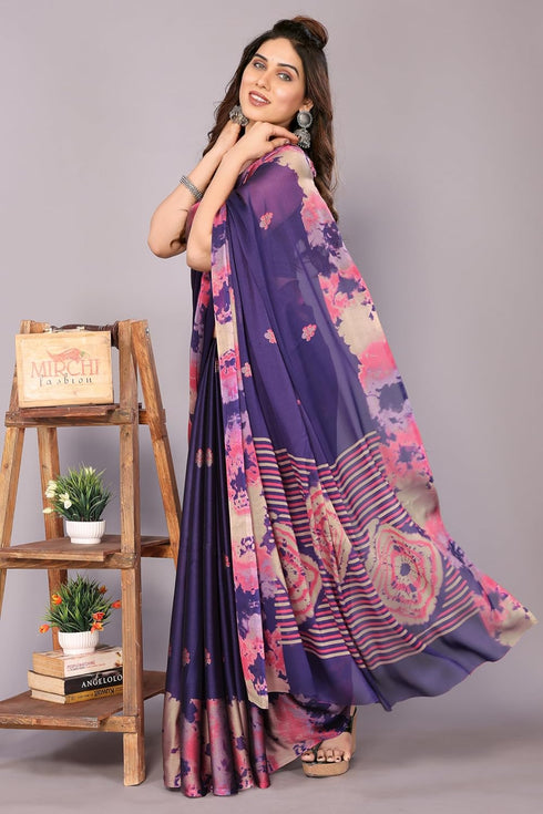 Vasthrlay Fashion Chiffon Georgette Dark Ethnic Wear
