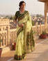 Vasthrlay Chanderi Printed Unstitched Orange Saree