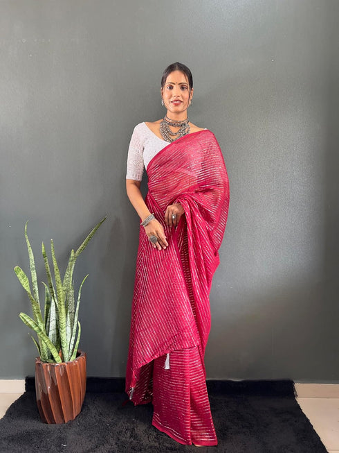 Vasthrlay Chiffon Rimzim Designer Chikankari