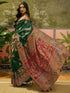 Vasthrlay Womens Weaving Unstitched Green Saree
