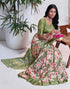Vasthrlay Georgette Printed Unstitched Multicolor Saree