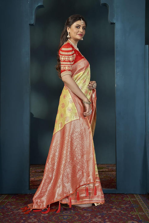 Vasthrlay Banarasi Embroidery Blouse Piece Mn1883