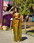 VasthrlayBoarder Unstitched Chhaavap Mustard Free Ethnic Wear