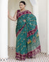 Vasthrlay Georgette Bandhani Unstitched Purple Saree