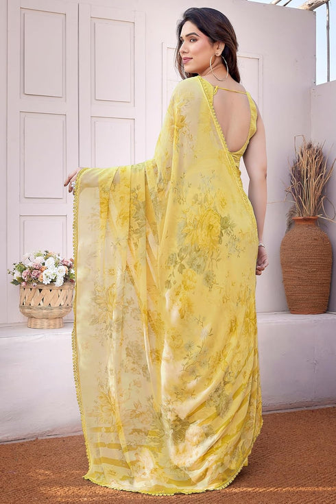 Vasthrlay Fashion Georgette Floral Printed Ethnic Wear