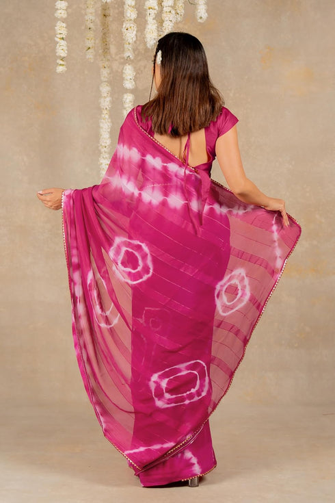 Vasthrlay Fashion Chiffon Shibori Printed Ethnic Wear