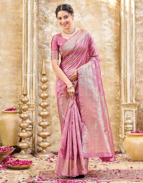 Vasthrlay Womens Weaving Unstitched Light Green Saree