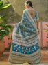 Vasthrlay Womens Printed Unstitched Beige Saree