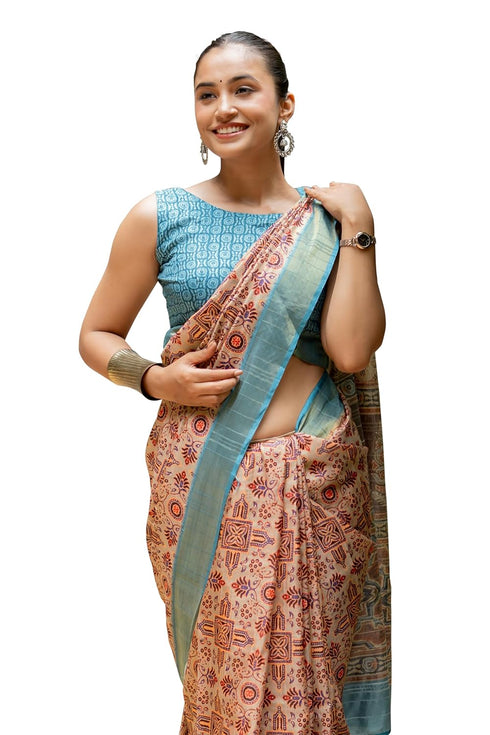 Vasthrlay Fashion Handloom Printed Dusty Ethnic Wear