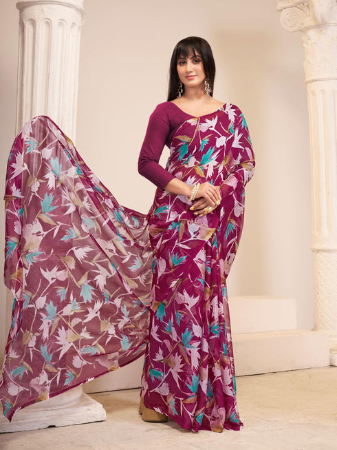 Vasthrlay Chiffon Floral Saree