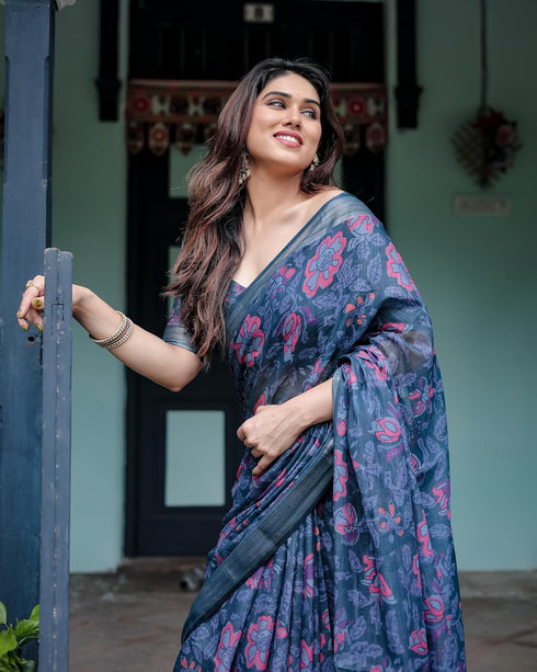 Vasthrlay Tasselled Elephant Saree