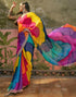 Vasthrlay Scalloped Embroidery Unstitched Lime Green Saree