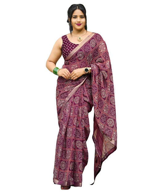 Vasthrlay Georgette Printed Unstitched Yellow Saree