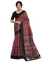 Vasthrlay Bandhani Printed Unstitched Black Saree