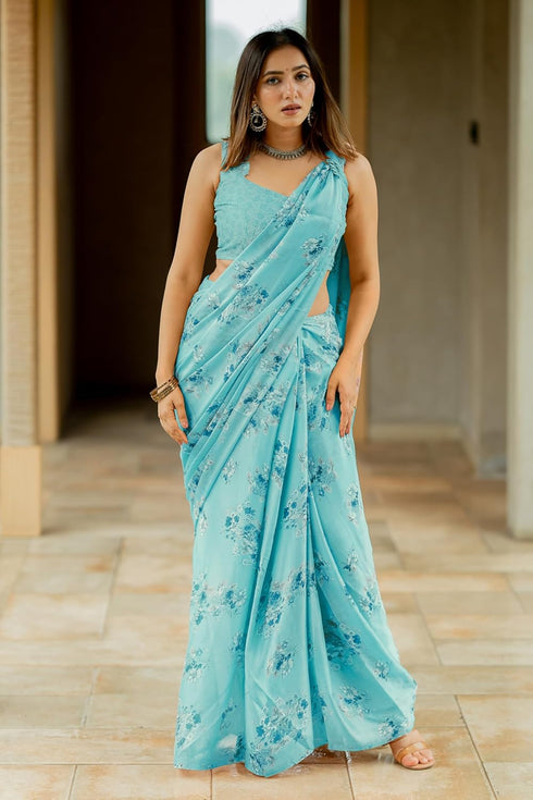 Vasthrlay Fashion Chiffon Georgette Dusty Ethnic Wear