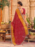 Vasthrlay Georgette Embroidery Unstitched Red Saree