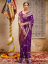 Vasthrlay Weaving Paithani Unstitched Maroon Saree