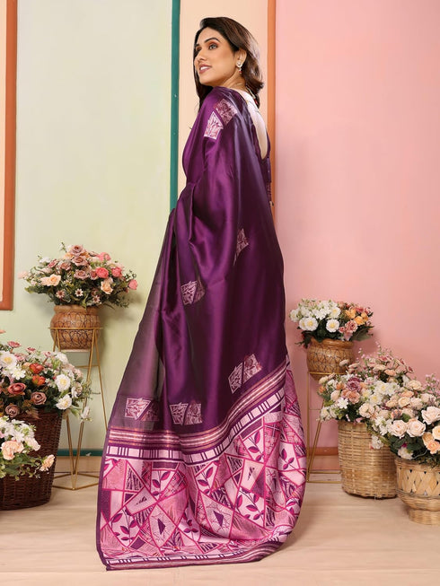 VasthrlayKanjivaram Banarasi Unstitched Mustard Free Ethnic Wear