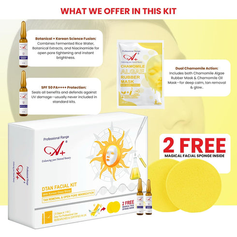 A+ Dtan Korean Glass Facial Monodose Kit