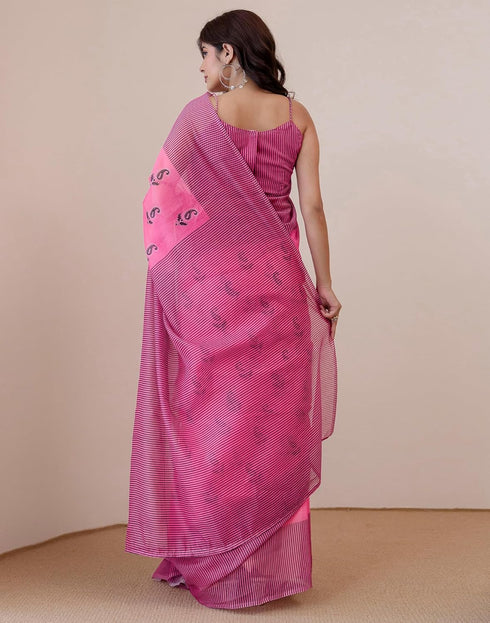 Vasthrlay Womens Cotton Printed Green Saree