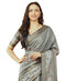 Vasthrlay Beige Rust Geometric Print Polyester Saree With Dull Gold Zari Border And Unstitched Blouse Piece