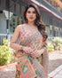 Vasthrlay Turquoise Embroidery Traditional Saree
