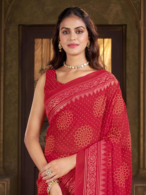 Vasthrlay Georgette Unstitched Saree